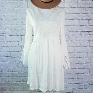 White Lacey Mini Dress